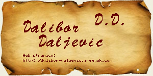 Dalibor Daljević vizit kartica